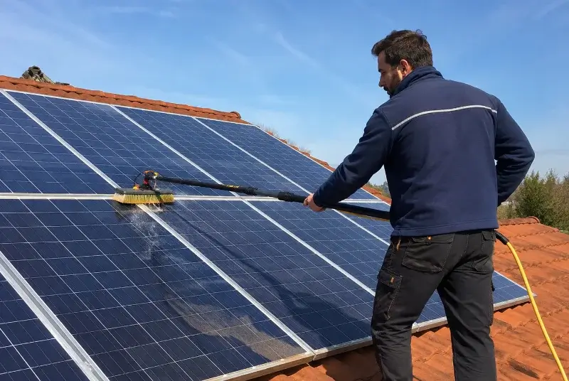 Nettoyage et entretien de panneaux solaires à Lagrâce-Dieu